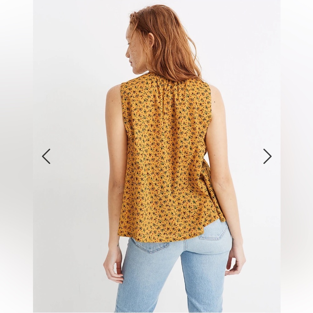 Madewell Shirred Shell Tank in Calico Floral Sleeveless Summer - Picture 5 of 14